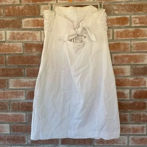 Lilly Pulitzer Strapless Franco Dress Textured White Women’s 10 Bridal Shower - Picture 5 of 10